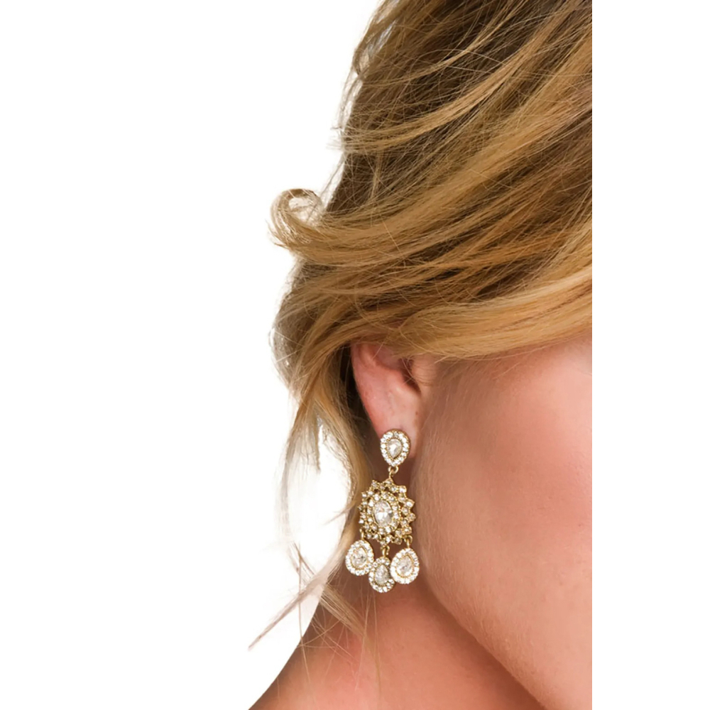 Nicole Miller Accessories Southern Plantation Earrings Swarovski Crystals $135